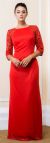 Main image of Sequin Lace Sleeves Full Length Formal Bridesmaid Dress